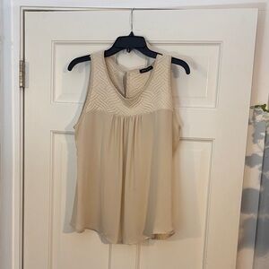 Jella Couture Beige Sleeveless Blouse
